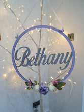 Load image into Gallery viewer, Personalised / Custom Name Hoop / Ring - Ideal Birthday, Baby Shower, Christmas, Wedding Present