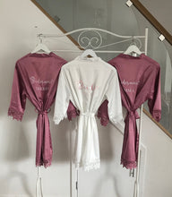 Load image into Gallery viewer, Stunning Personalised Robes - Ideal for Weddings, Hen Dos, Girly Weekend Away, Birthdays, Spa Day