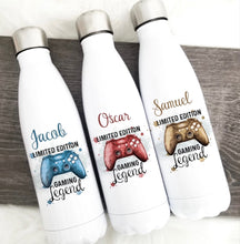 Load image into Gallery viewer, Personalised 500ml Insulated Bottles, Lockdown present, ideal - Christmas Gift - fully customisable, rainbow, gamer, bee kind