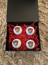 Load image into Gallery viewer, LIMITED EDITION - PERSONALISED golf balls, any picture, any logo - 4 balls with personalised presentation box