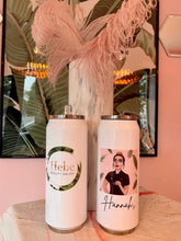 Load image into Gallery viewer, Personalised 'Coke Can Style' Insulated Tumbler with Straw. 500ml