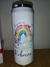 Load image into Gallery viewer, Personalised 'Coke Can Style' Insulated Tumbler with Straw. 500ml