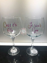 Load image into Gallery viewer, Personalised Gin Glasses POST ON FB logo
