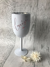 Load image into Gallery viewer, Personalised Wine Glasses or Insulated Goblets - Any font, any colour
