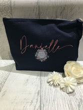 Load image into Gallery viewer, Stunning new style make up bag - can be personalised with any name!!
