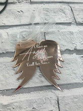 Load image into Gallery viewer, Memory / angel hanging sign - personalised with any wording

