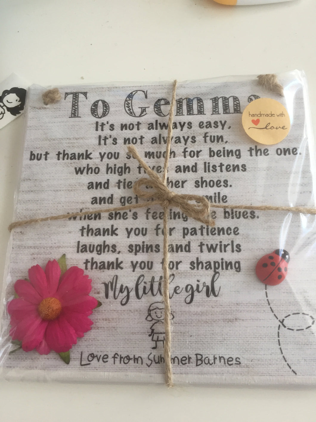 Personalised School Leaving Present - for Teachers / someone special - Lovely gift