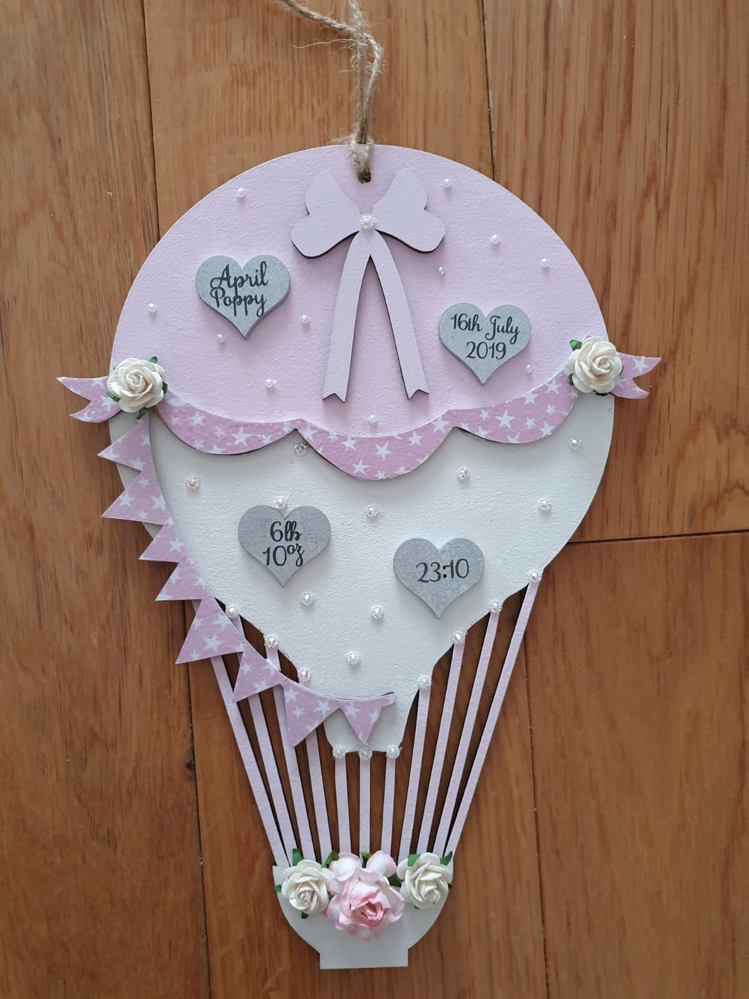 Personalised Baby Hot Air Balloon - Perfect for Baby Showers / Birth, Baby Presents / Gifts