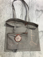 Load image into Gallery viewer, LIMITED EDITION matching personalising zip up tote, make up bags and compact mirror
