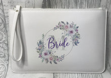 Load image into Gallery viewer, Personalised Bride Clutch Bag White
