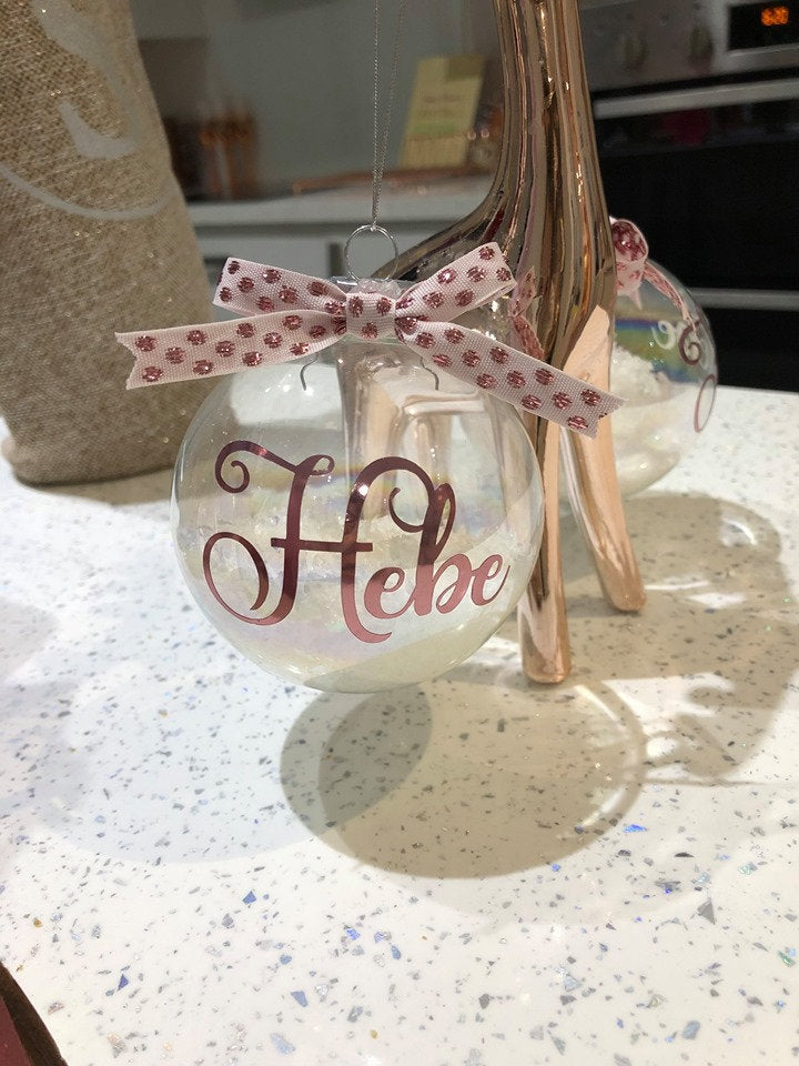 Personalised Baubles - Any colour, any font - Perfect Christmas Tree Decoration