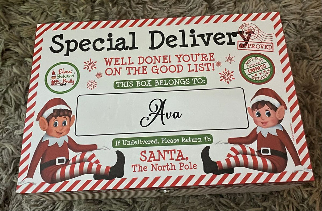 Personalised Christmas Eve Box!! Any name possible - Fully Wooden