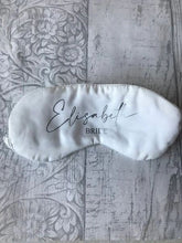 Load image into Gallery viewer, Stunning Wedding / Bridesmaids Eye Masks - fully personalised!!
