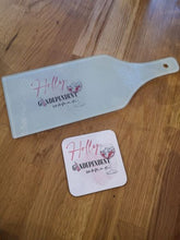 Load image into Gallery viewer, NEW RANGE - Personalised chopping board, coasters &amp; insulated wine goblet
