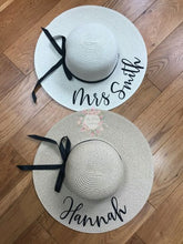 Load image into Gallery viewer, Stunning personalised summer hats - any name possible - various colours!!
