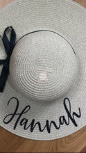Load image into Gallery viewer, Stunning personalised summer hats - any name possible - various colours!!
