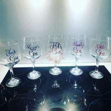 Load image into Gallery viewer, Personalised Gin Glasses POST ON FB logo
