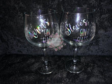 Load image into Gallery viewer, Personalised Gin Glasses POST ON FB logo
